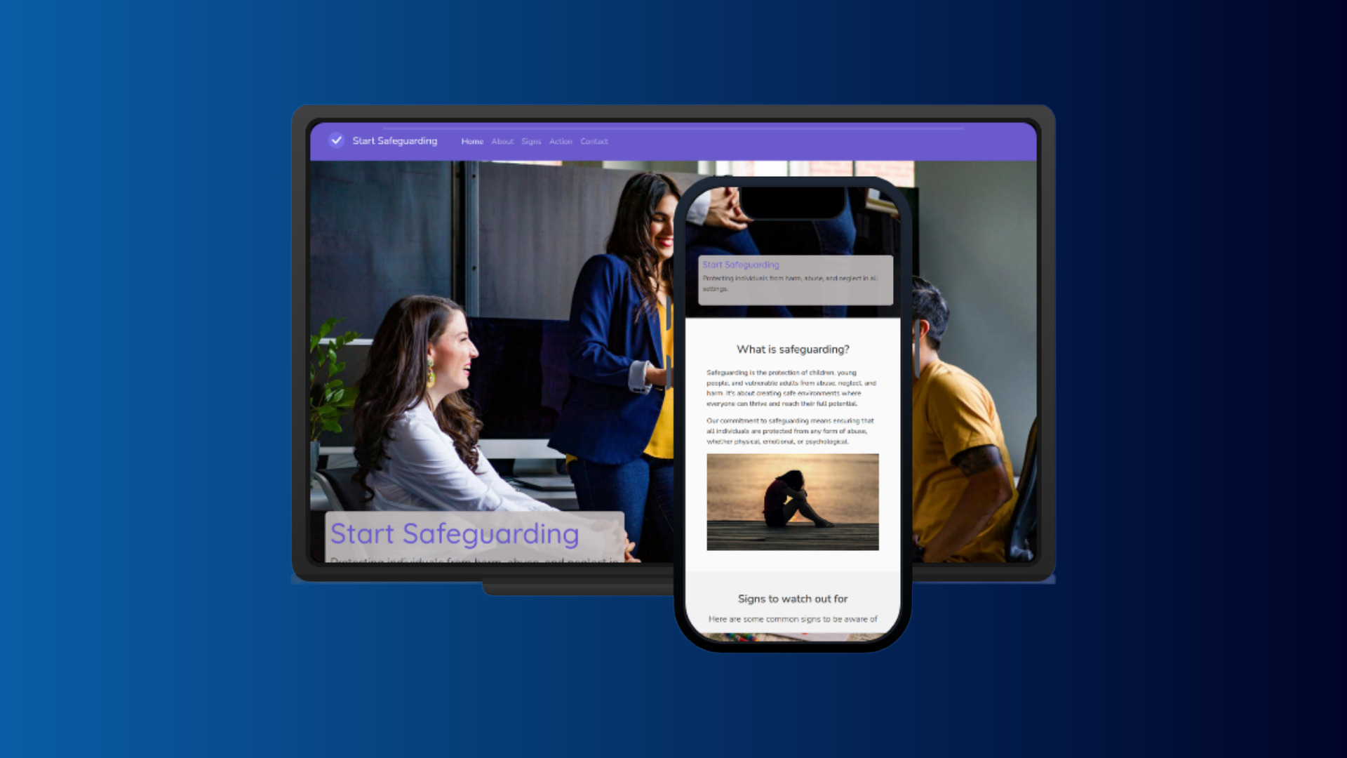 Start Safeguarding website screenshot